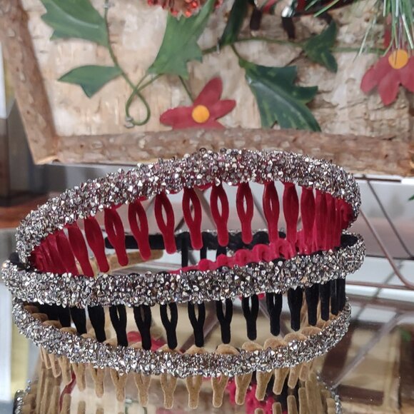 Sparkling Rhinestone Headband – Set of Three - Picture 2 of 6